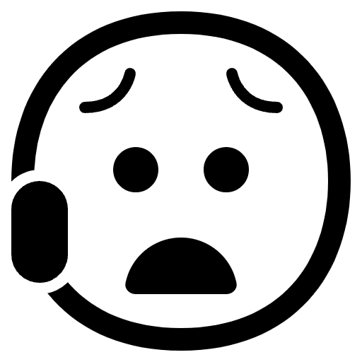 Anxious Face With Sweat High Contrast Emoji from Fluent Emoji High Contrast Set