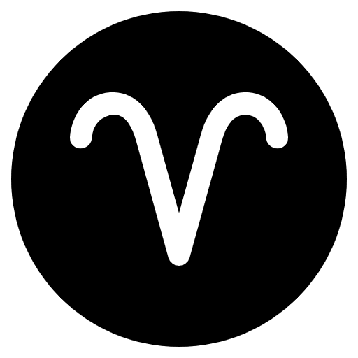 Aries Emoji from EmojiTwo Black Set