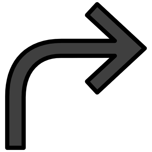 Arrow Turn Right Emoji from OpenMoji Set