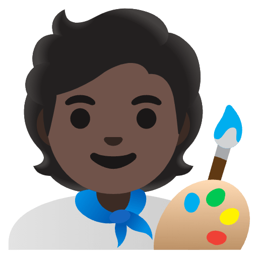 Artist Dark Skin Tone Element from Noto Emojis Set