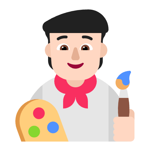 Artist Flat Light Emoji from Fluent Emoji Flat Set