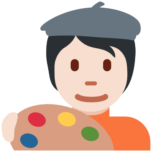 Artist Light Skin Tone Emoji from Twemoji Set