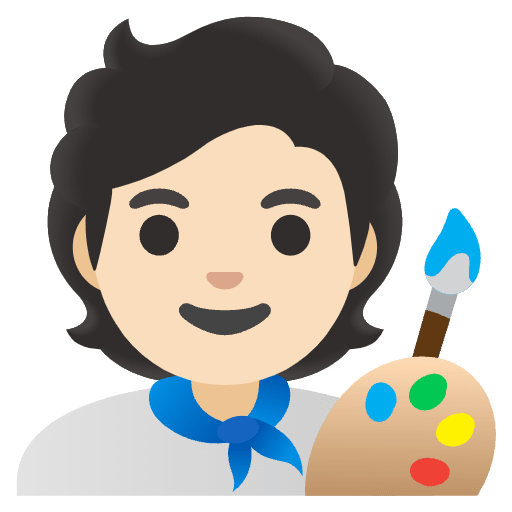 Artist Light Skin Tone Emoji from Noto Emoji Set
