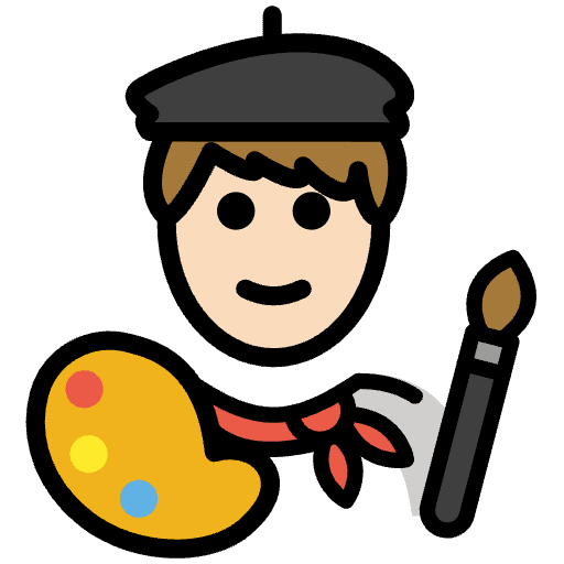 Artist Light Skin Tone Emoji from OpenMoji Set