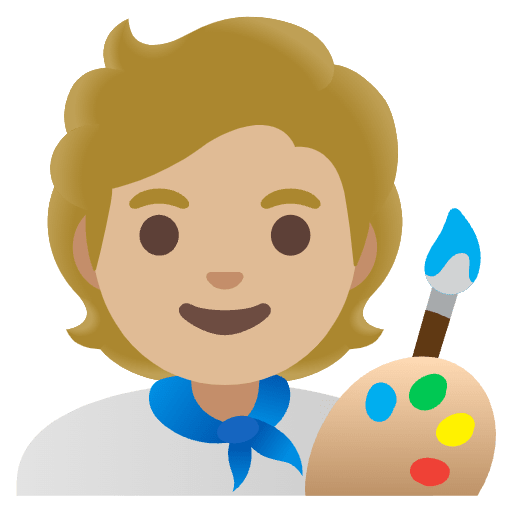 Artist Medium Light Skin Tone Emoji from Noto Emoji Set