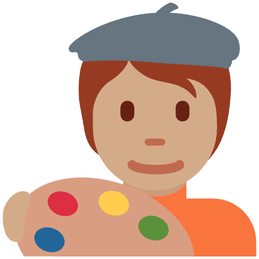 Artist Medium Skin Tone Emoji from Twemoji Set