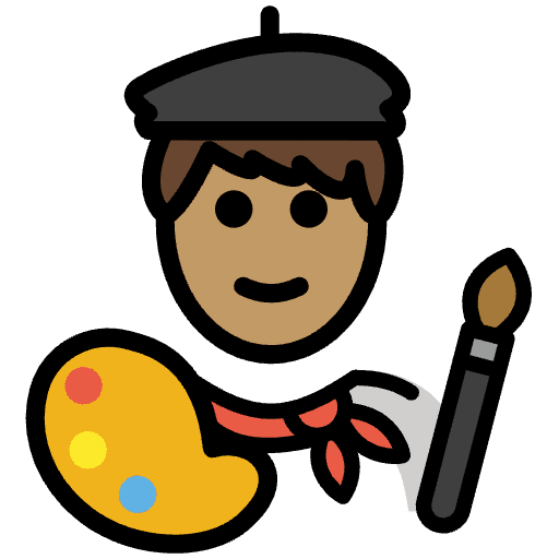 Artist Medium Skin Tone Emoji from OpenMoji Set