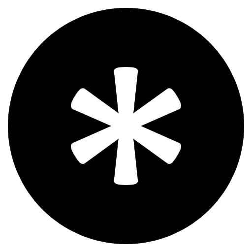 Asterisk Emoji from EmojiTwo Black Set