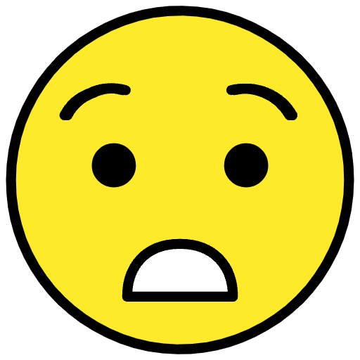 Astonished Face Emoji from OpenMoji Emoji Set