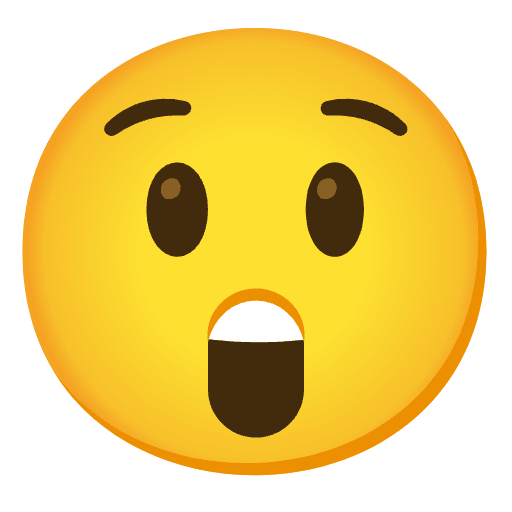 Astonished Face Emoji from Noto Emoji Set
