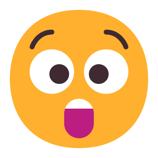 Astonished Face Flat Emoji from Fluent Emoji Flat Set