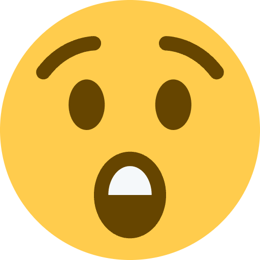 Astonished Face Emoji from Twemoji Set