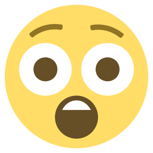 Astonished Face Emoji from EmojiTwo Colors Set
