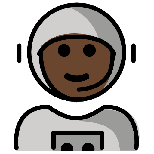 Astronaut Dark Skin Tone Element from OpenMoji Emoji Set