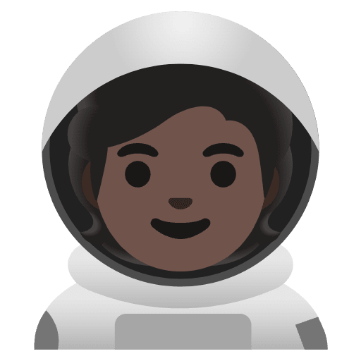 Astronaut Dark Skin Tone Emoji from Noto Emoji Set