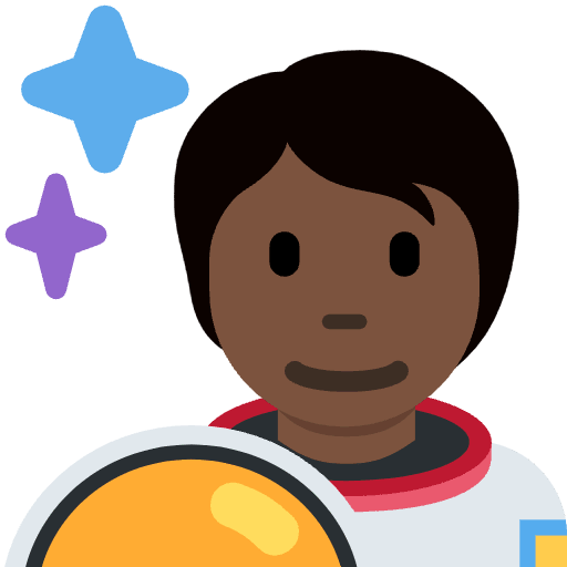 Astronaut Dark Skin Tone Emoji from Twemoji Set
