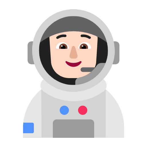Astronaut Flat Light Emoji from Fluent Emoji Flat Set