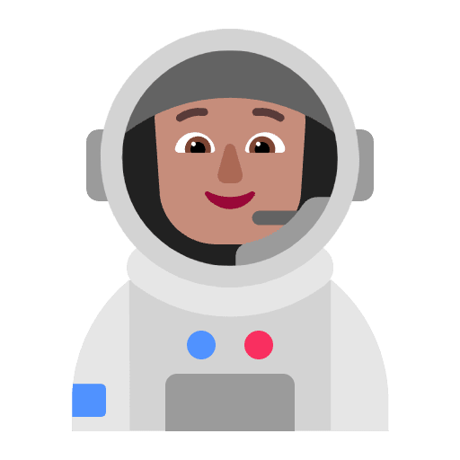 Astronaut Flat Medium Emoji from Fluent Emoji Flat Set