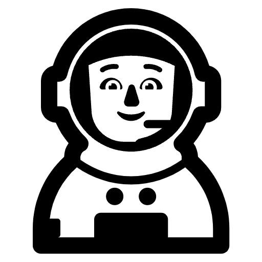 Astronaut High Contrast Default Emoji from Fluent Emoji High Contrast Set