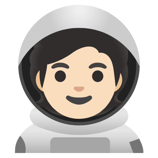 Astronaut Light Skin Tone Emoji from Noto Emoji Set