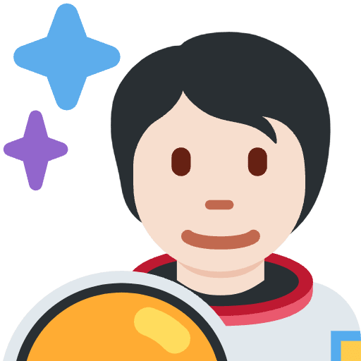 Astronaut Light Skin Tone Emoji from Twemoji Set