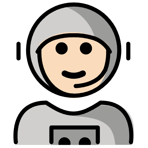 Astronaut Light Skin Tone Element from OpenMoji Emoji Set