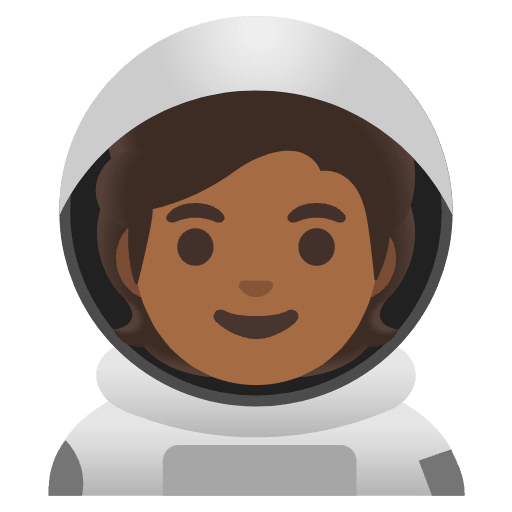 Astronaut Medium Dark Skin Tone Emoji from Noto Emoji Set