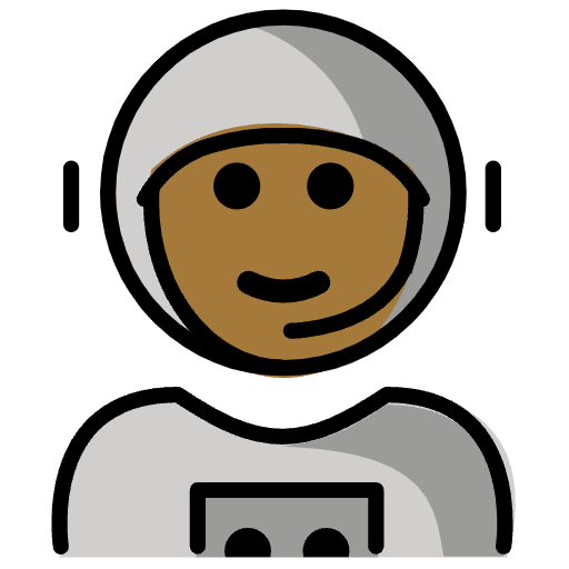 Astronaut Medium Dark Skin Tone Element from OpenMoji Emoji Set