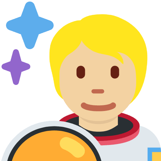 Astronaut Medium Light Skin Tone Emoji from Twemoji Set