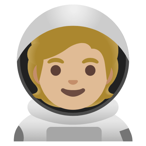 Astronaut Medium Light Skin Tone Emoji from Noto Emoji Set