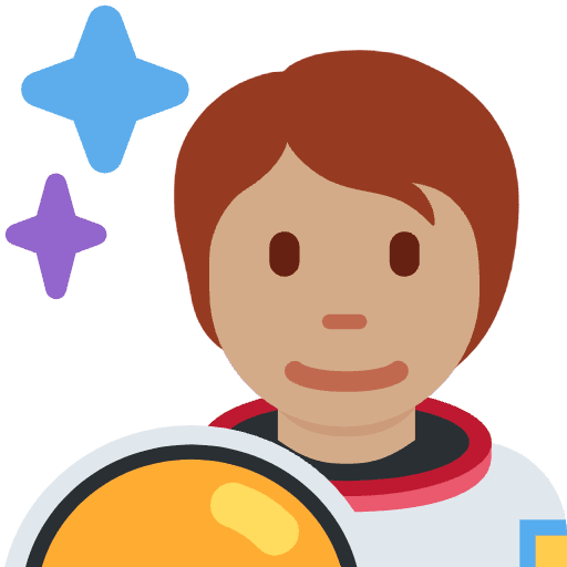 Astronaut Medium Skin Tone Emoji from Twemoji Set