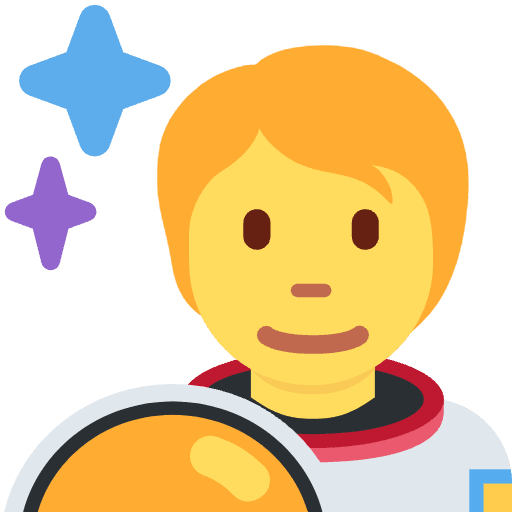 Astronaut Emoji from Twemoji Set