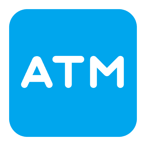 Atm Sign Flat Emoji from Fluent Emoji Flat Set