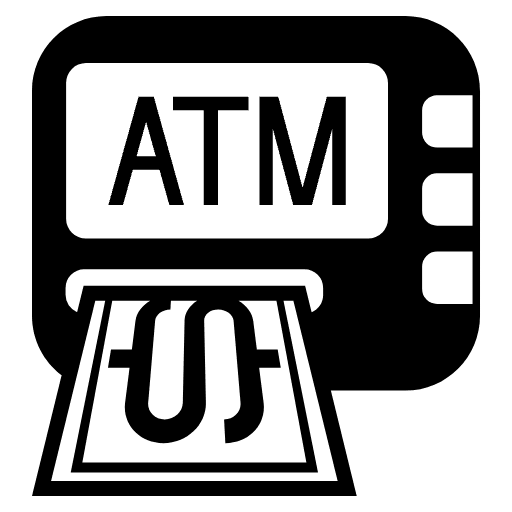 Atm Sign Emoji from EmojiTwo Black Set