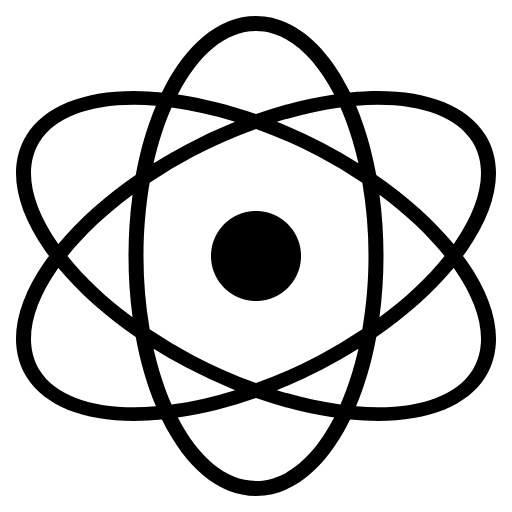 Atom Symbol Emoji from EmojiTwo Black Set