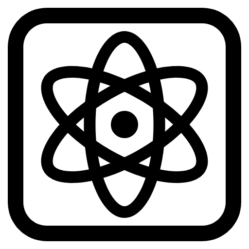 Atom Symbol High Contrast Emoji from Fluent Emoji High Contrast Set