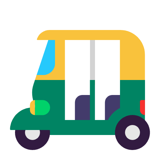 Auto Rickshaw Flat Emoji from Fluent Emoji Flat Set