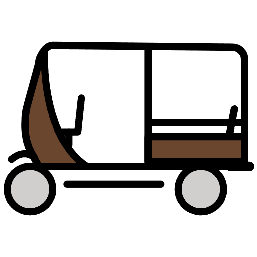Auto Rickshaw Emoji from OpenMoji Set