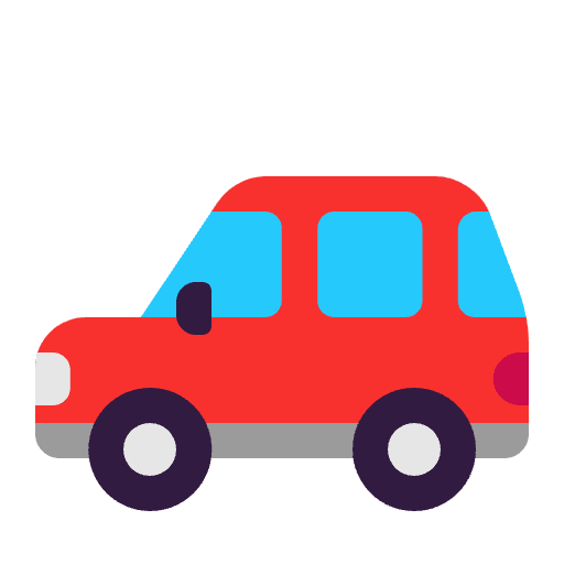 Automobile Flat Emoji from Fluent Emoji Flat Set
