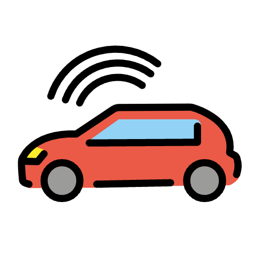 Autonomous Car Emoji from OpenMoji Emoji Set