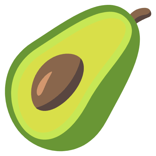 Avocado Emoji from EmojiTwo Colors Set