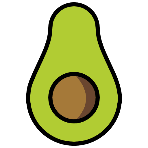 Avocado Emoji from OpenMoji Emoji Set