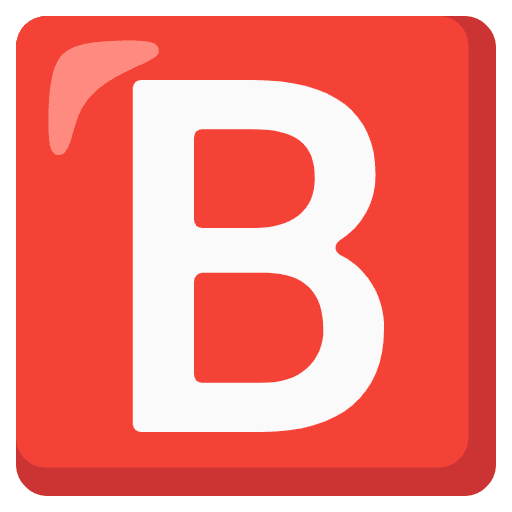 B Button Blood Type Emoji from Noto Emojis Set