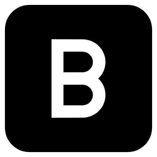B Button Blood Type Emoji from EmojiTwo Black Set