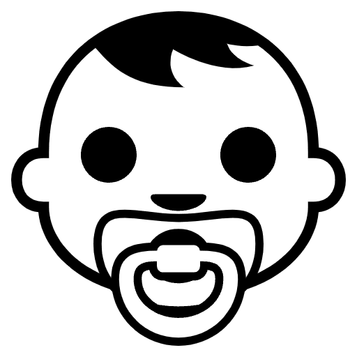 Baby Emoji from EmojiTwo Black Set