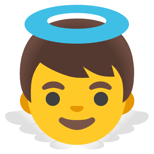 Baby Angel Element from Noto Emojis Set