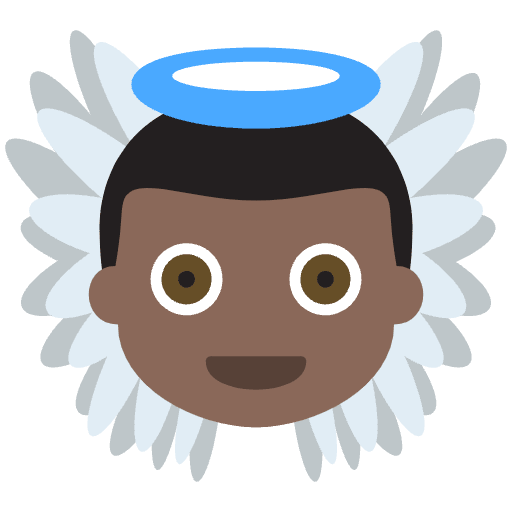 Baby Angel Dark Skin Tone Emoji from EmojiTwo Colors Set