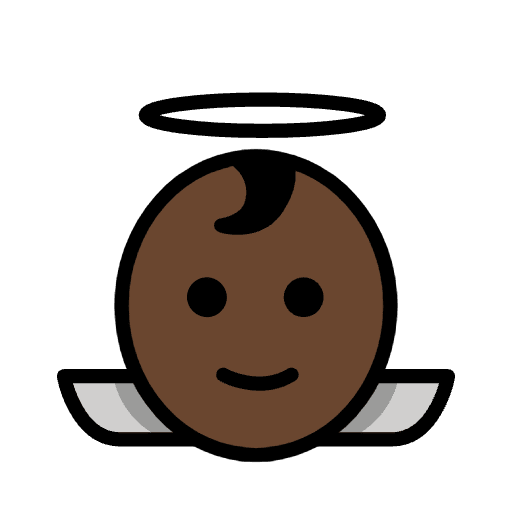 Baby Angel Dark Skin Tone Emoji from OpenMoji Set