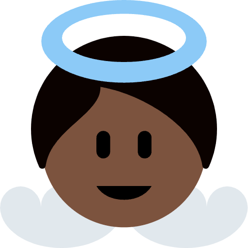Baby Angel Dark Skin Tone Emoji from Twemoji Set
