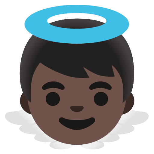 Baby Angel Dark Skin Tone Emoji from Noto Emoji Set
